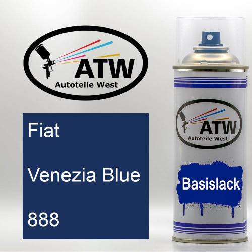 Fiat, Venezia Blue, 888: 400ml Sprühdose, von ATW Autoteile West.